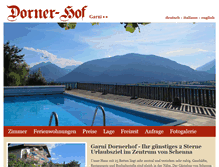 Tablet Screenshot of dornerhof.schenna.com